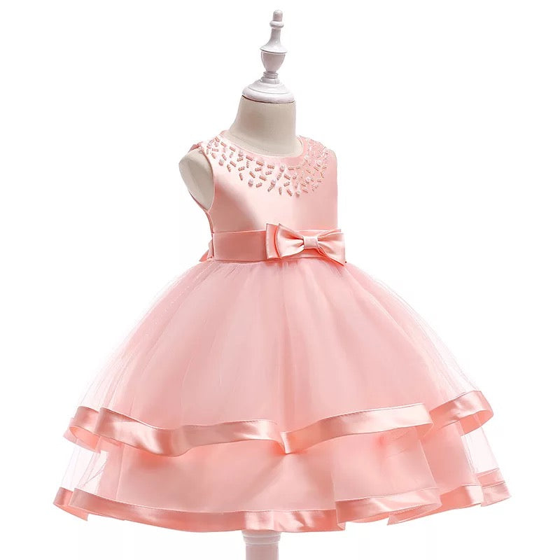 Pink Pearl Girl Dress PEEK A BOO