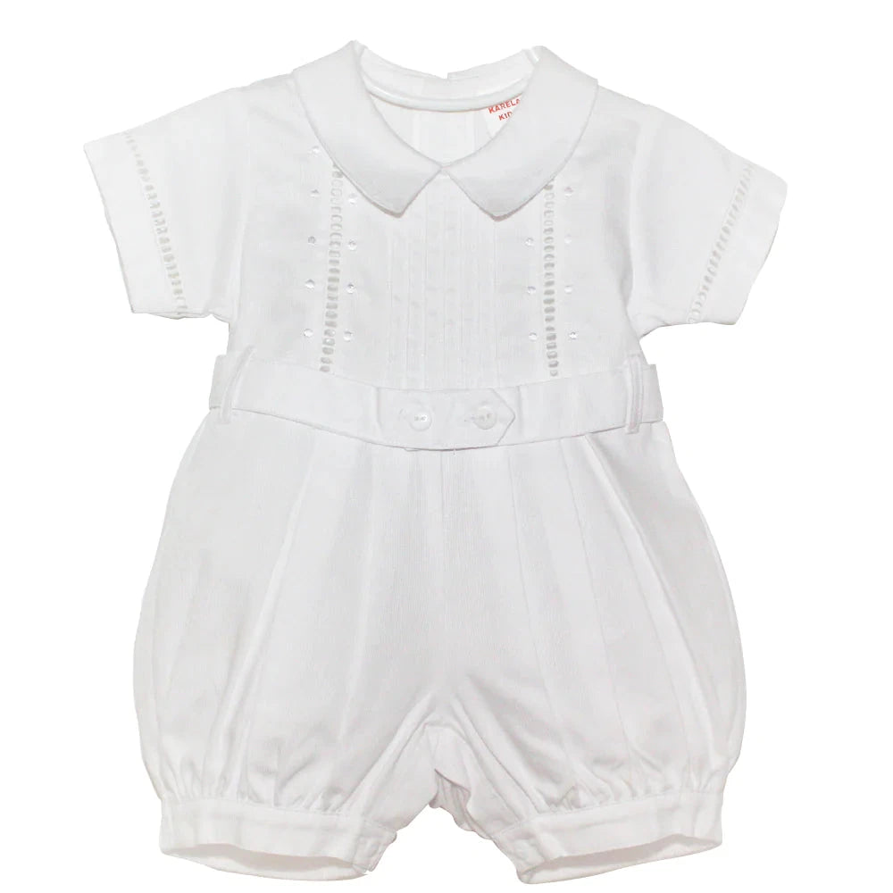 Benjamin White Romper PEEK A BOO