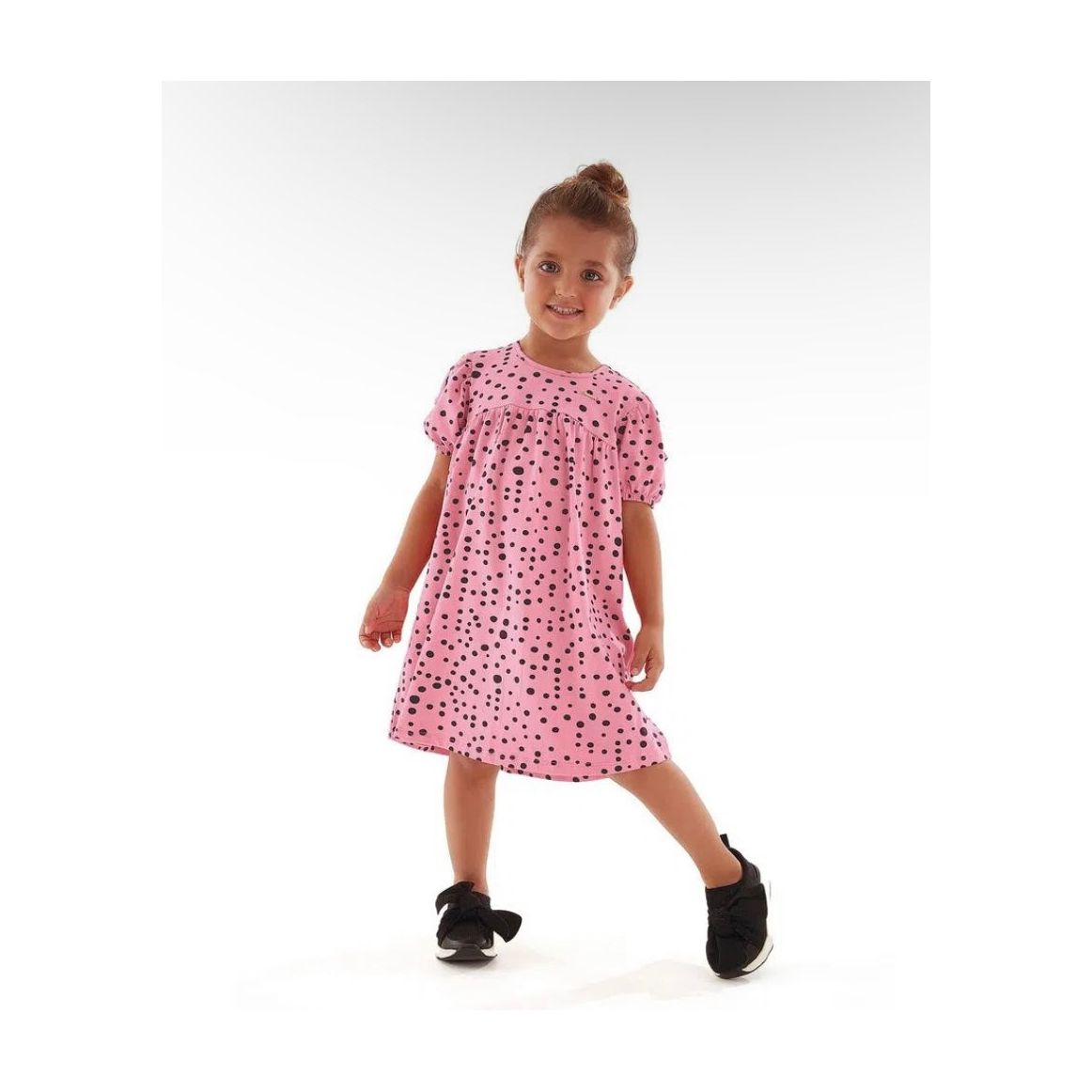 polka dots pink dress