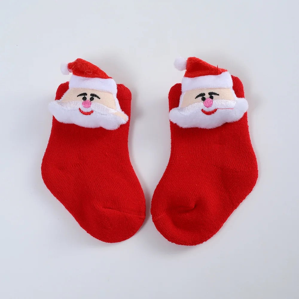 Christmas Baby Socks PEEK A BOO