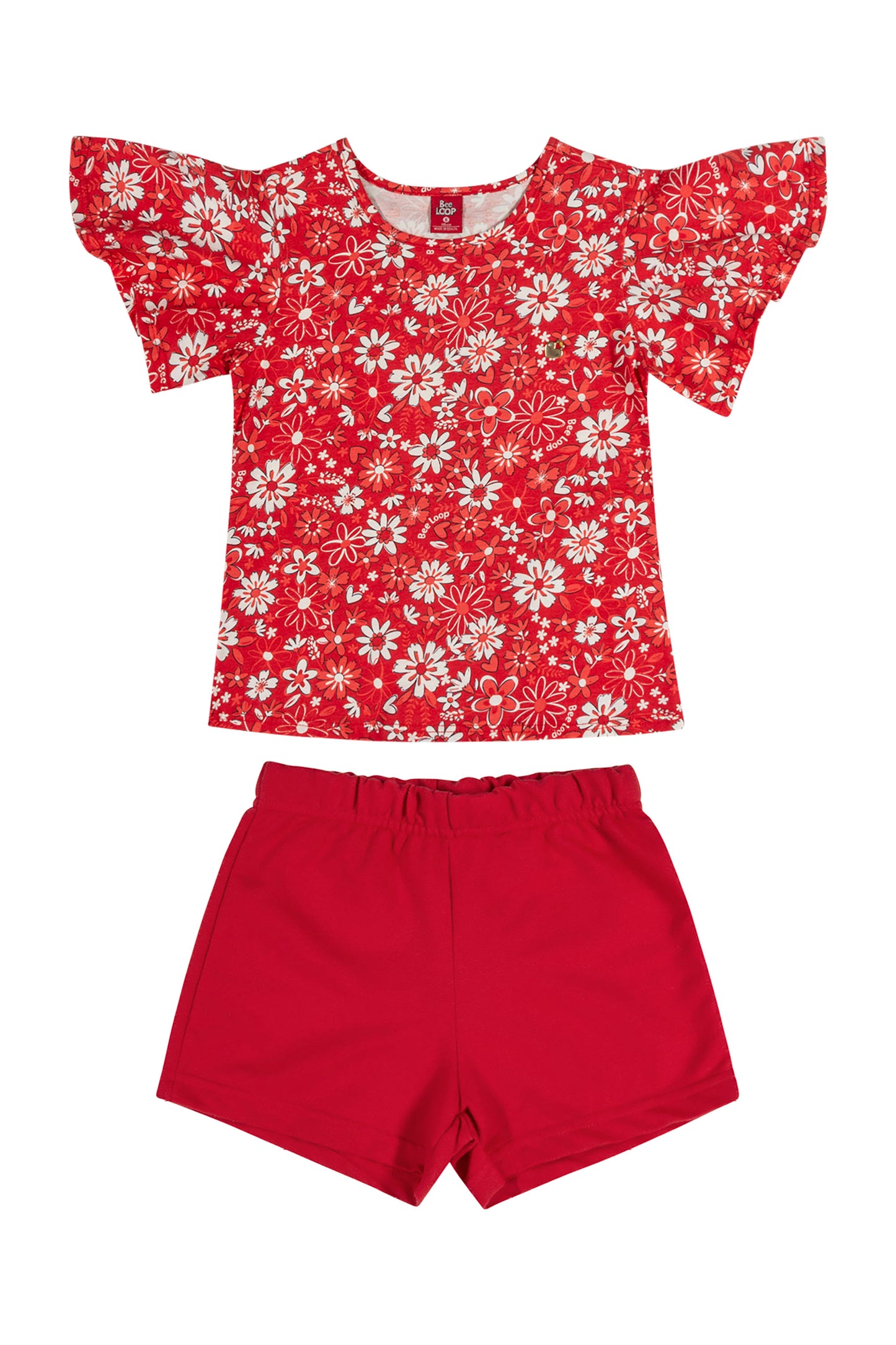 red flowers set