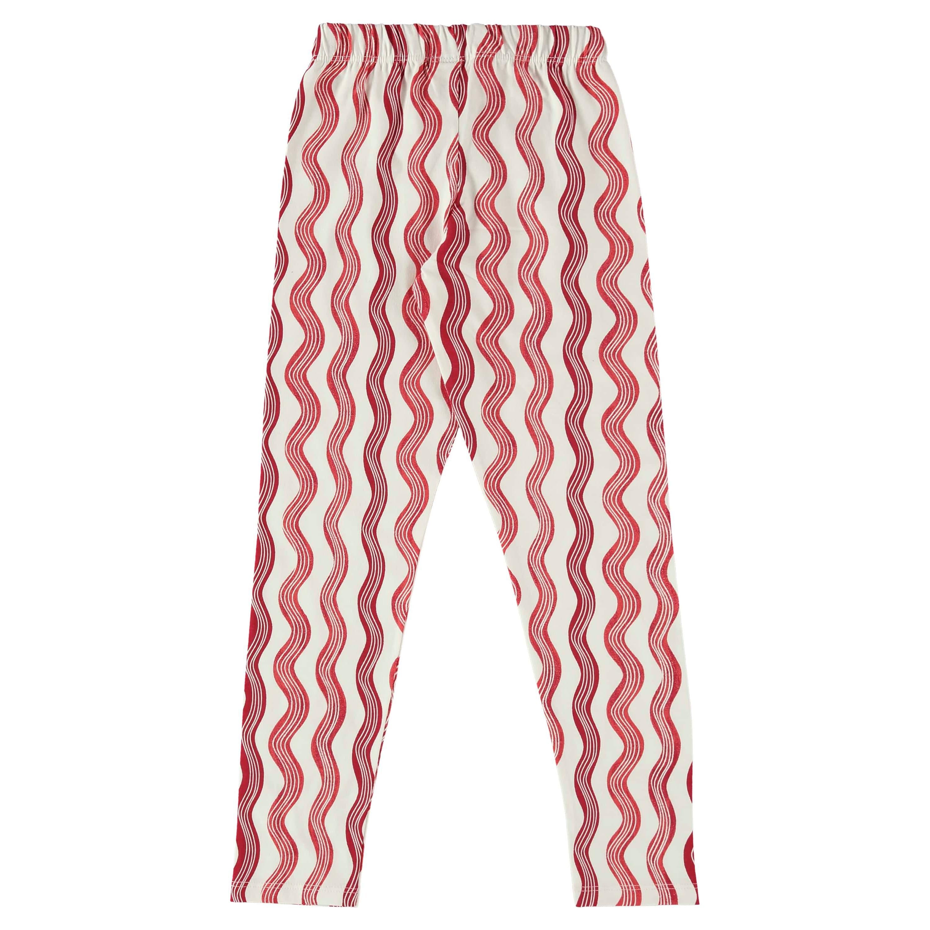 Red Stipes Leggins PEEK A BOO