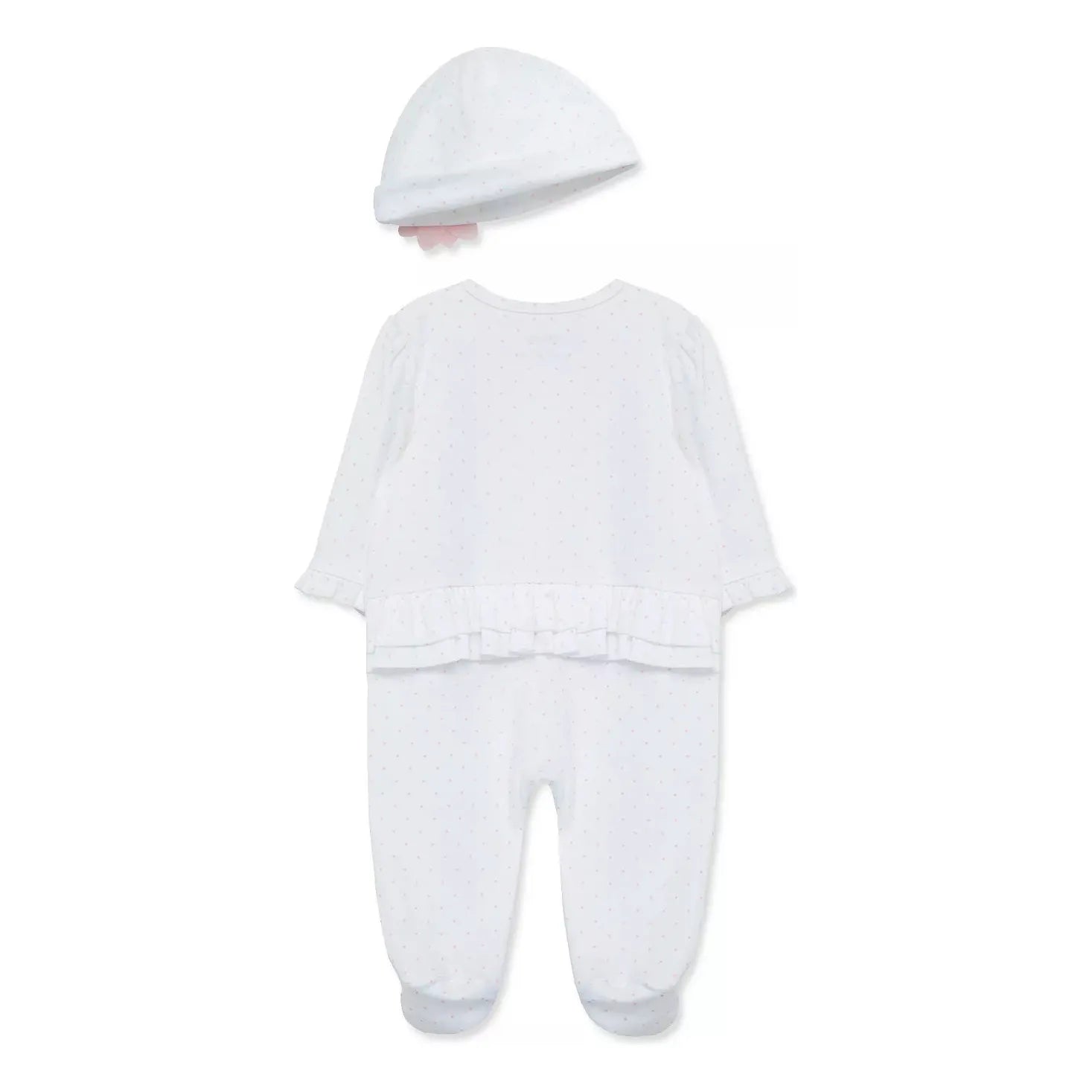 Girls Daisy Love Footie with Hat PEEK A BOO