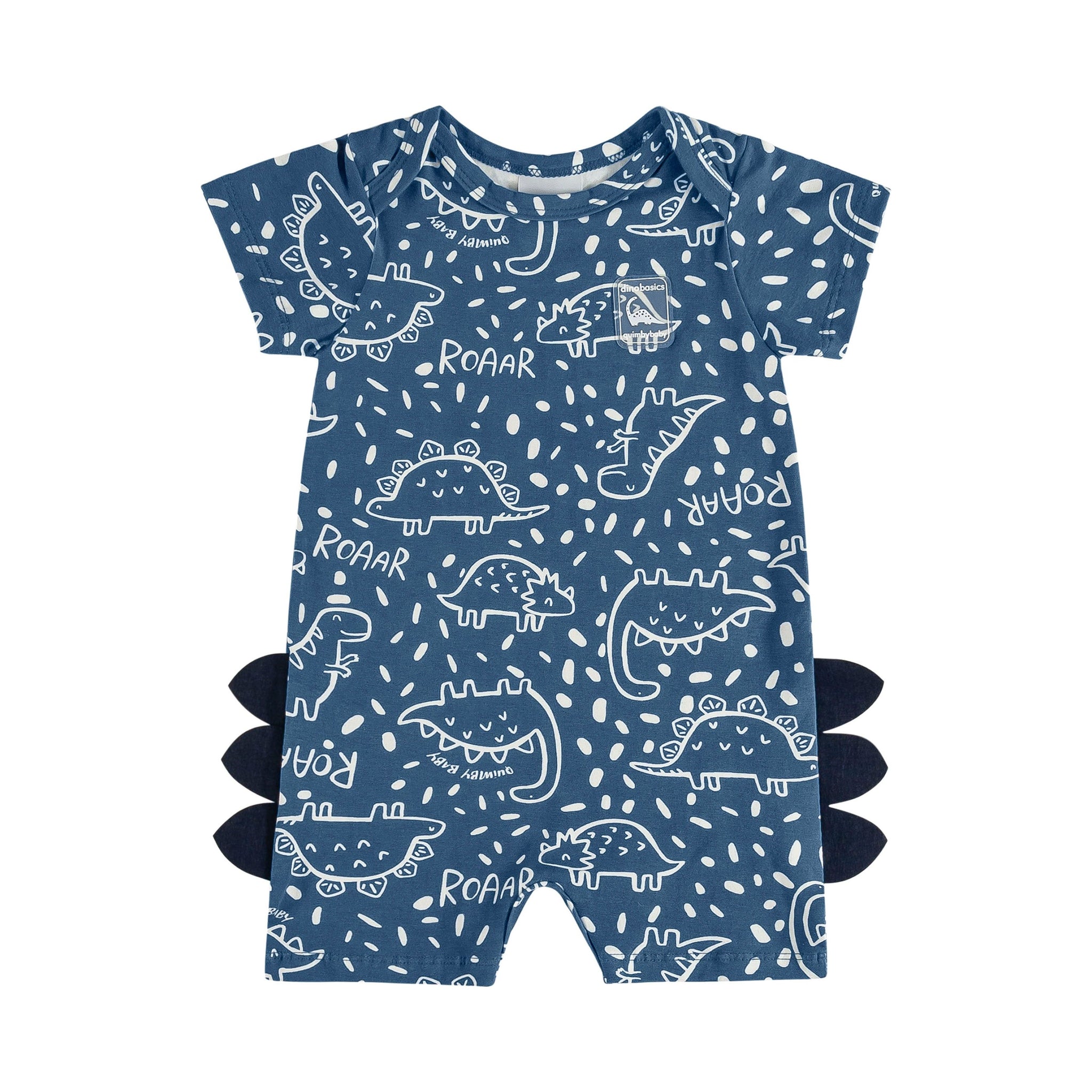 Blue Dino Romper PEEK A BOO
