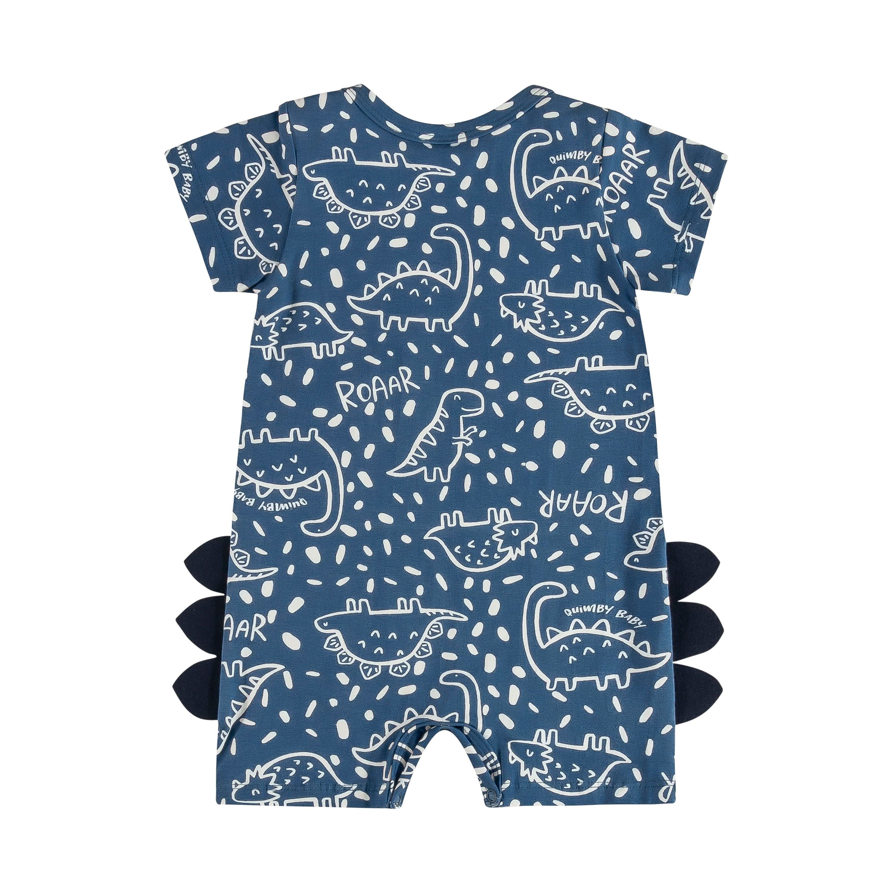 Blue Dino Romper PEEK A BOO