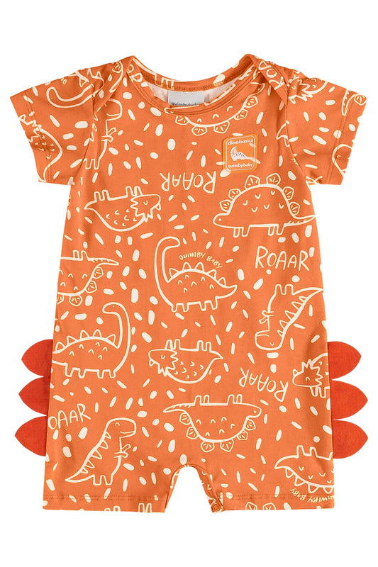 Orange Dino Romper