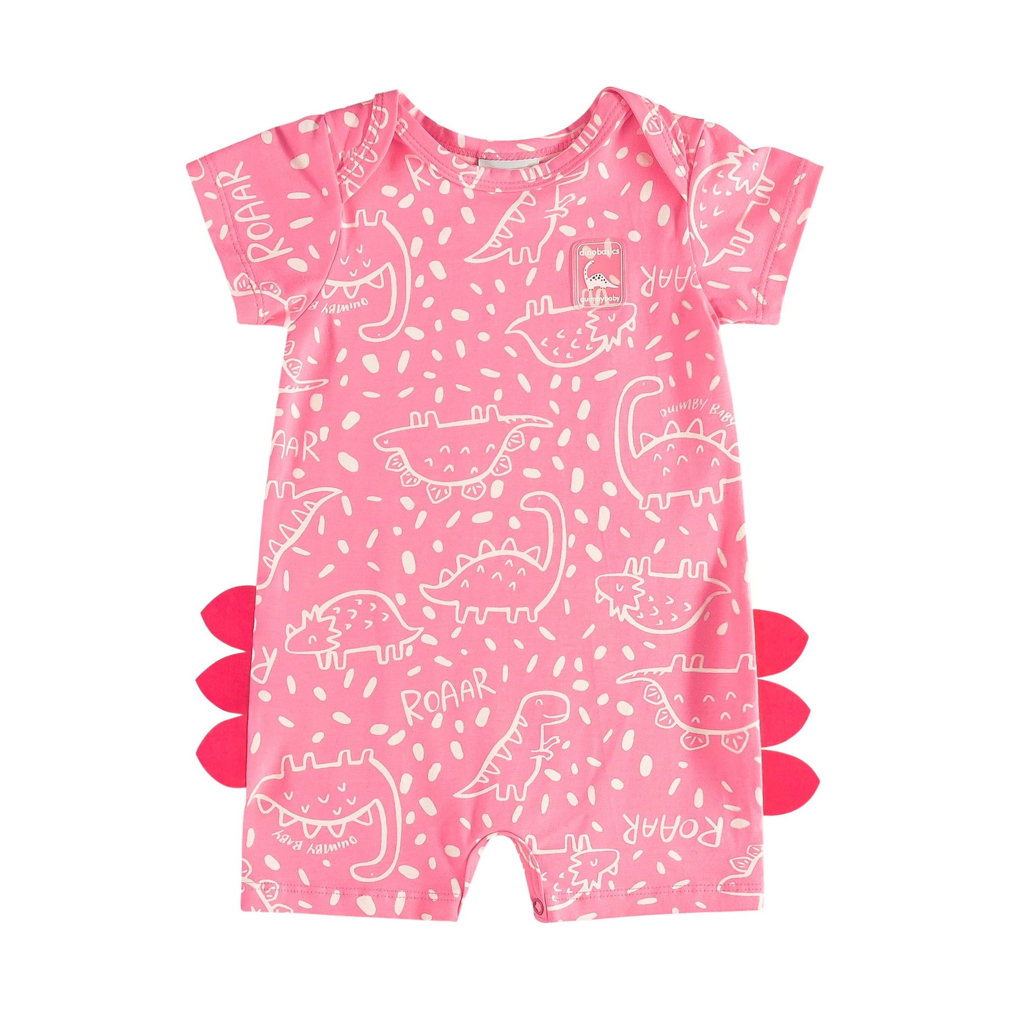 Pink Dino Romper PEEK A BOO