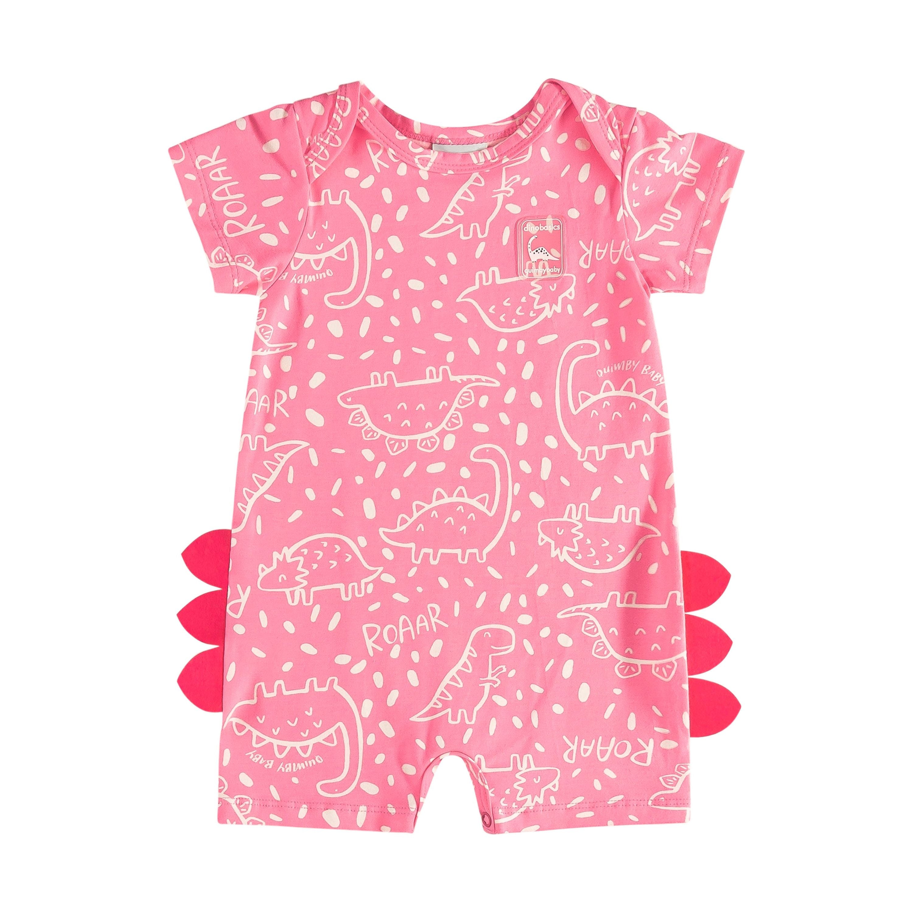 Pink Dino Romper PEEK A BOO