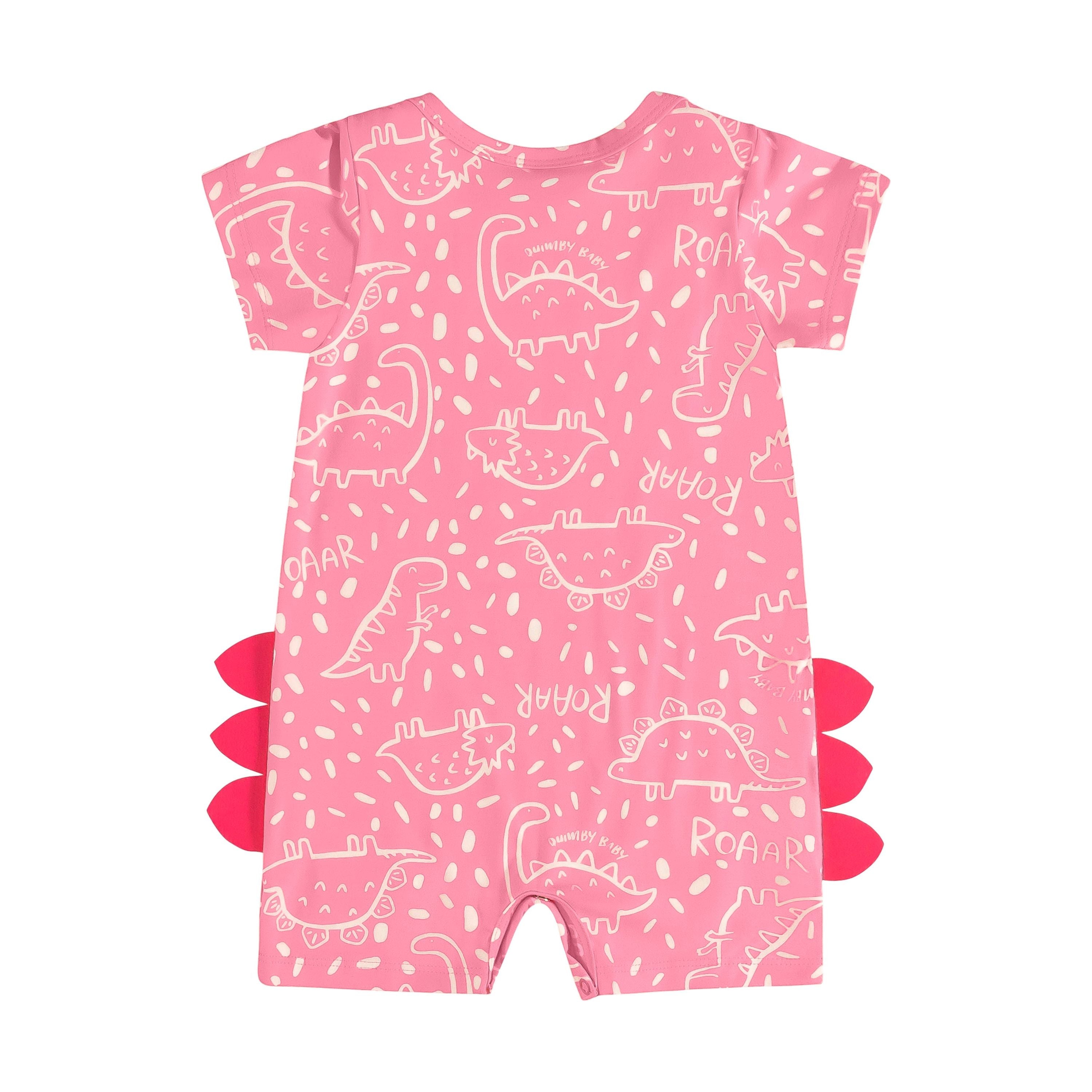 Pink Dino Romper PEEK A BOO
