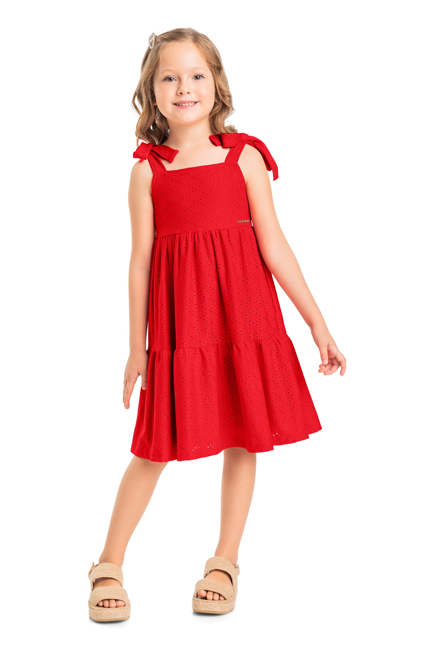 red girls laise dress