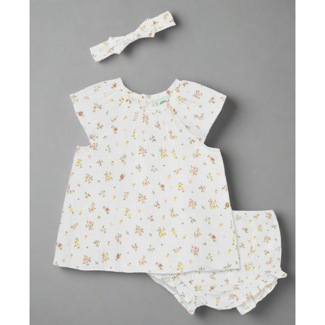 Floral Gauze Short Set & Headband PEEK A BOO