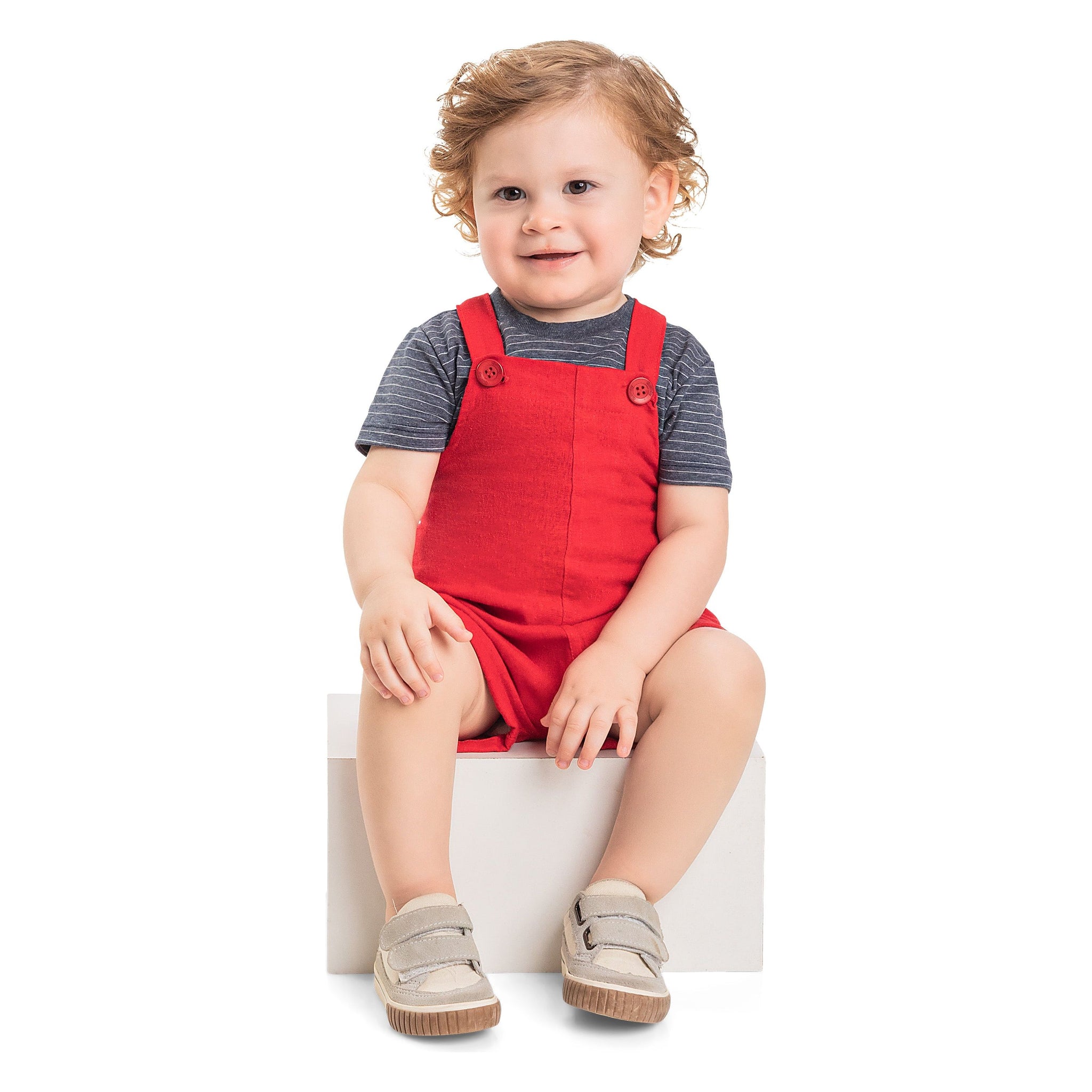 Red Boys overall PEEK A BOO