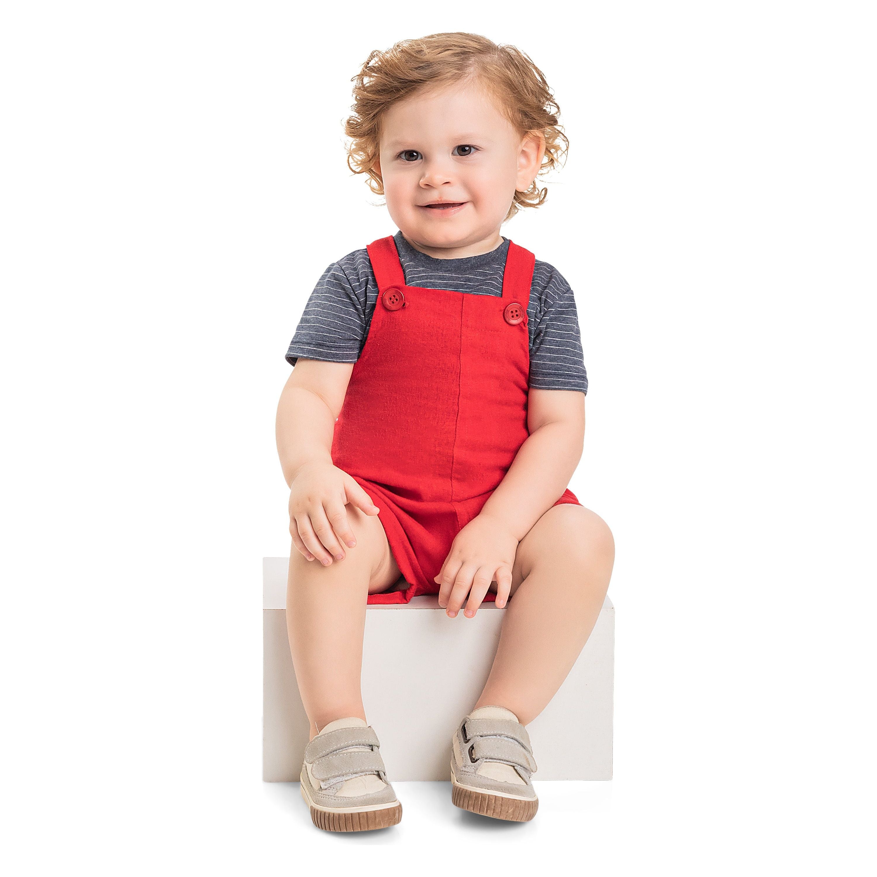 Red Boys overall PEEK A BOO