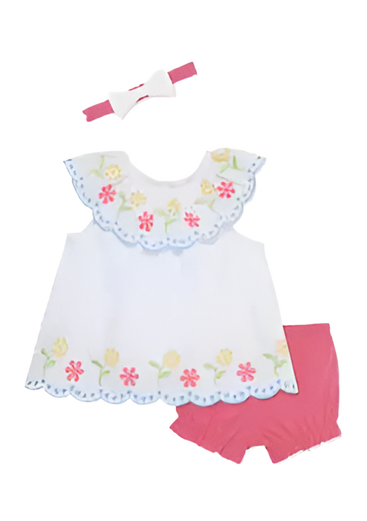 Baby Girls Multi Eyelet Floral