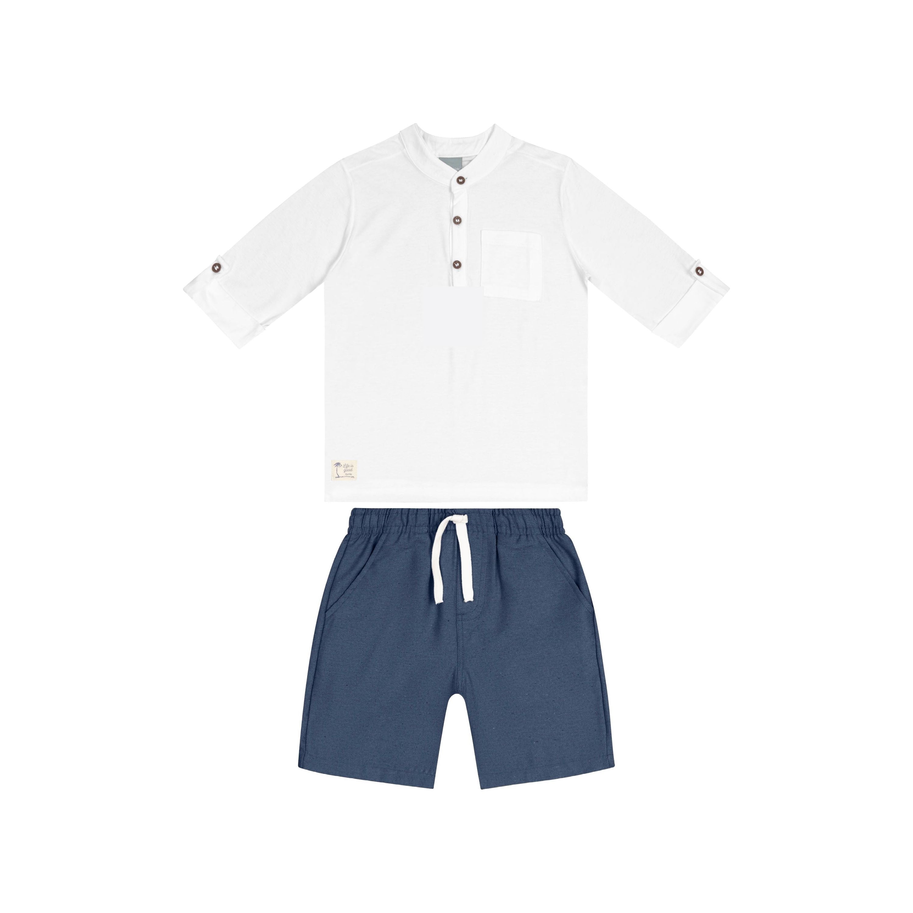 34073 - Set - Single jersey T-Shirt and twill bermuda PEEK A BOO