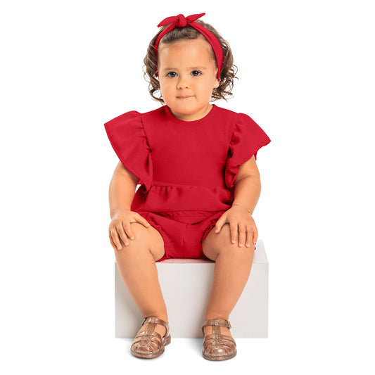 Red Girl Set PEEK A BOO