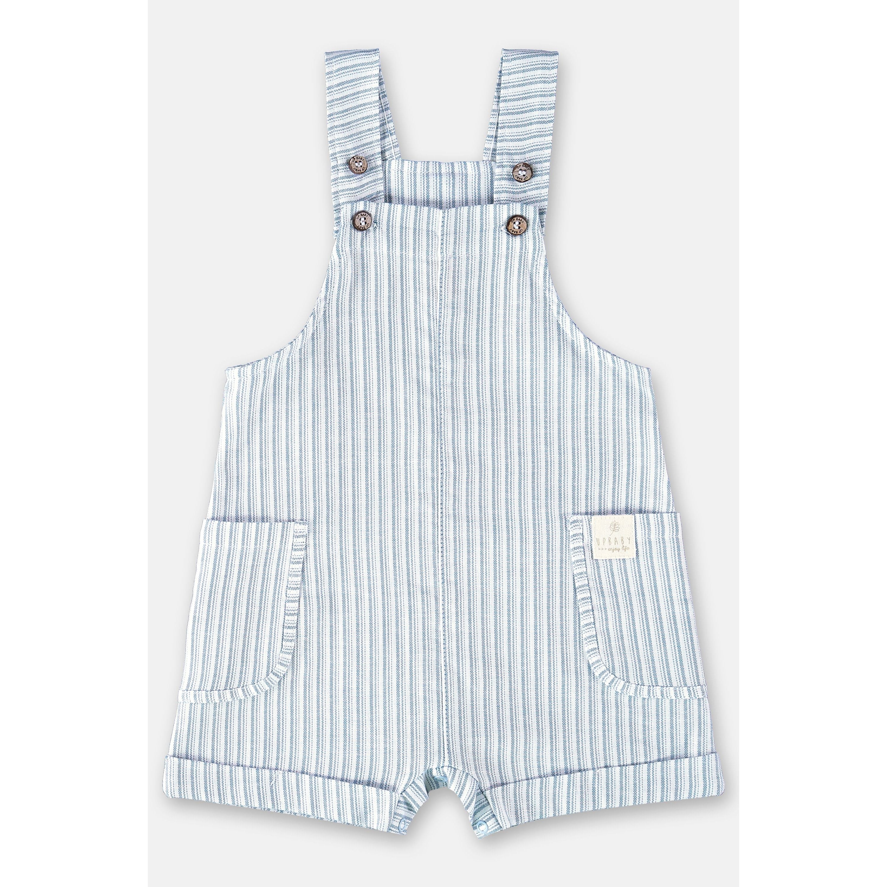 Yarn dyed woven overalls PEEK A BOO
