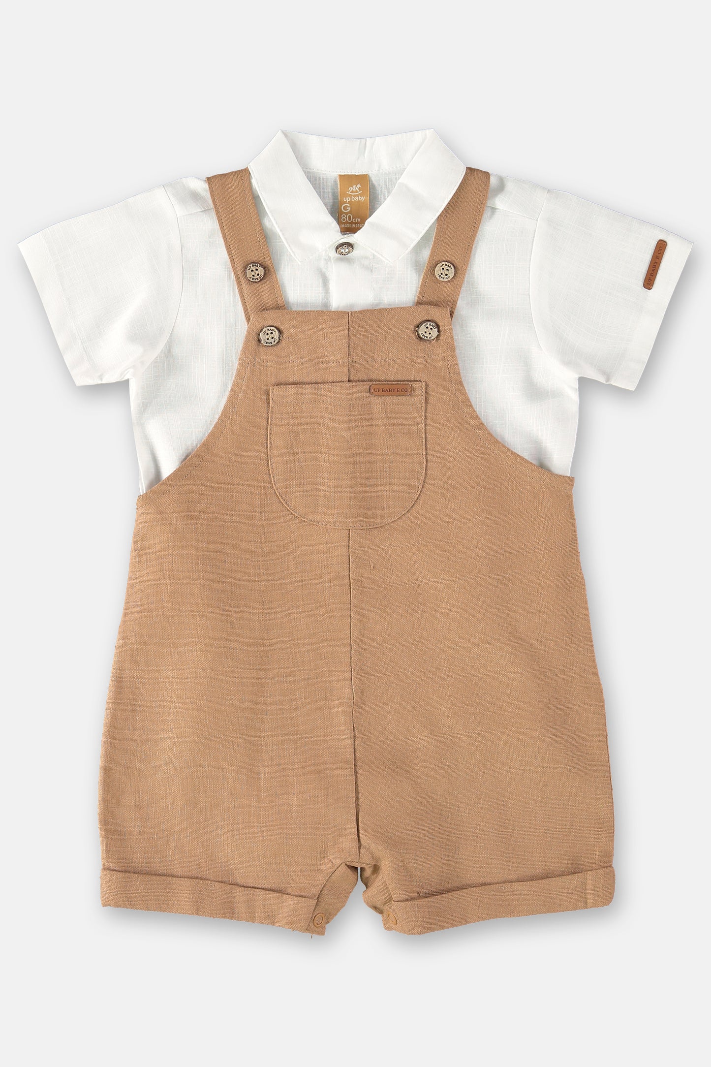 boys set - linen overalls