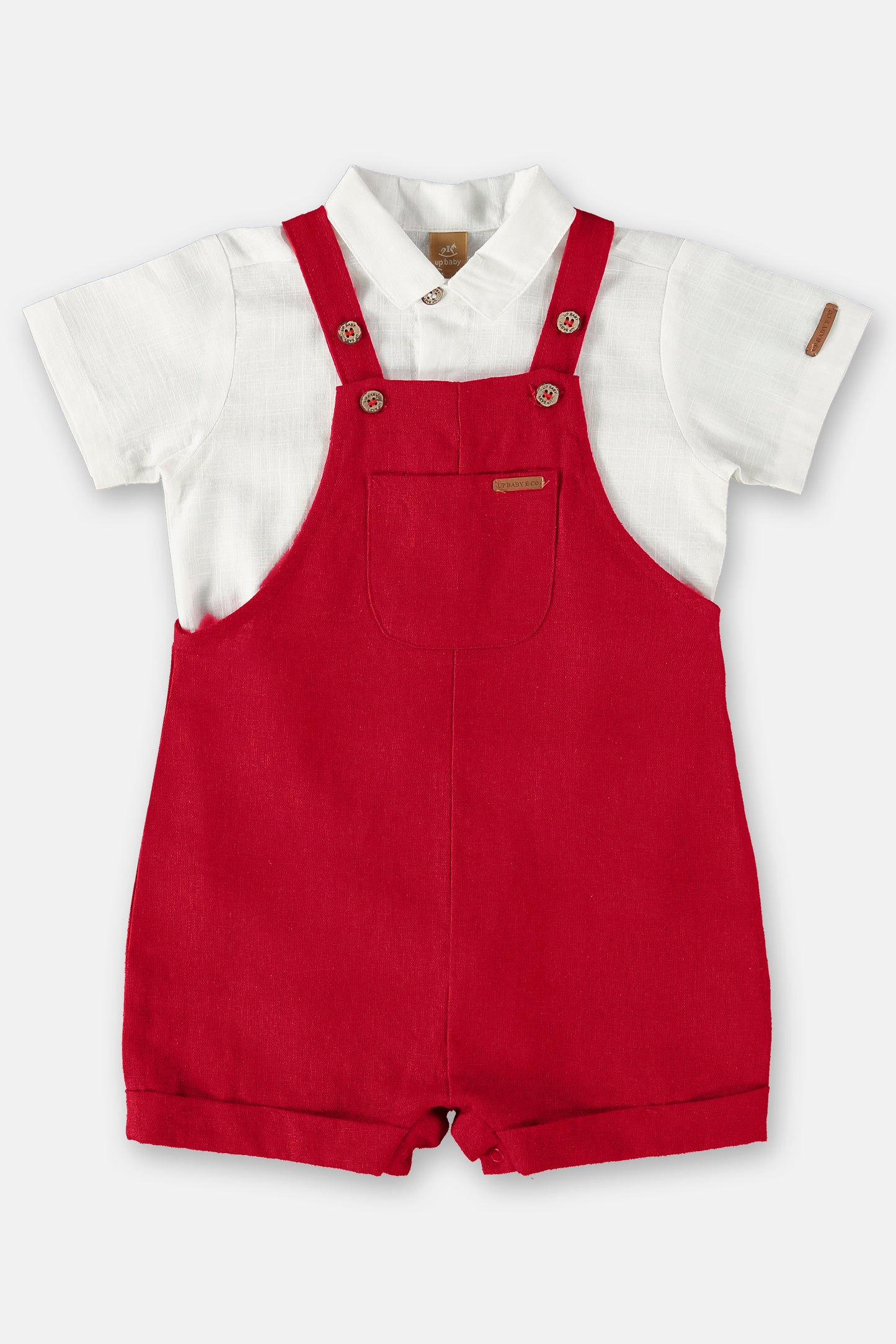 boys set - linen overalls