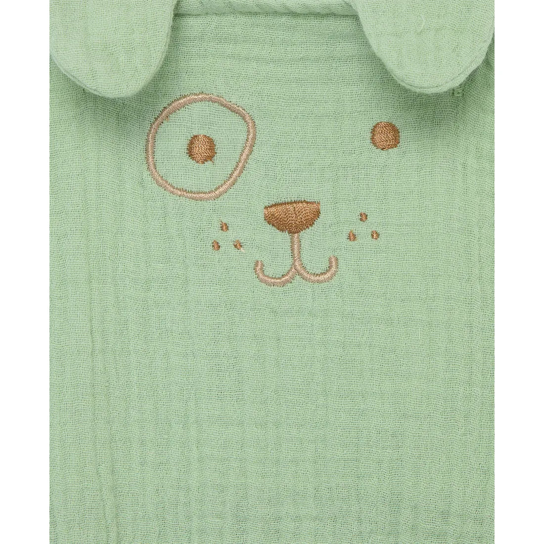 Puppy Gauze Romper & Hat Set