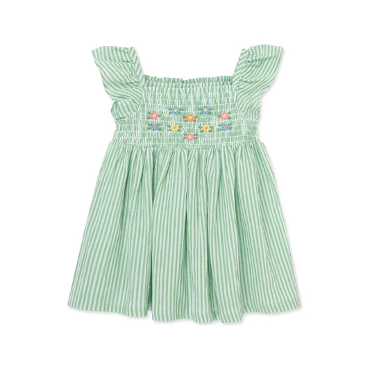 Green Embroidered Sundress with Panty