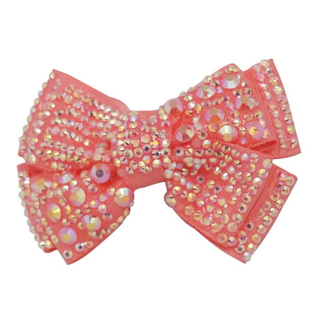 4" rhinestone hair bow