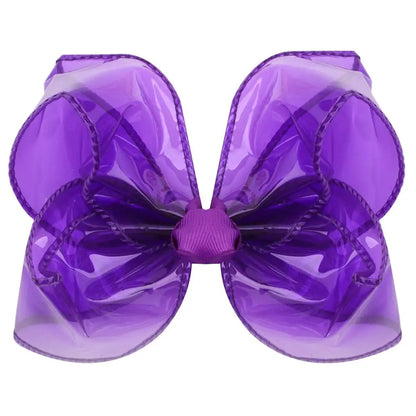 5'' Swim Pool Hair Bows Hairclip Kids Jelly Bow