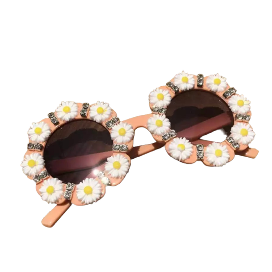 Daisy White Sunglasses