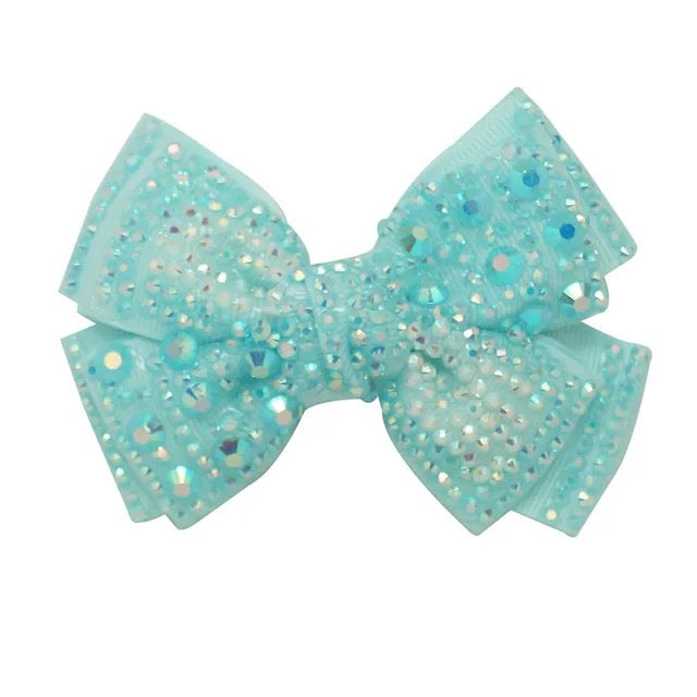 4" rhinestone hair bow