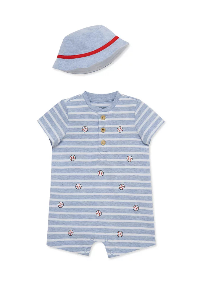Baby Boys Baseball Romper with Hat PEEK A BOO