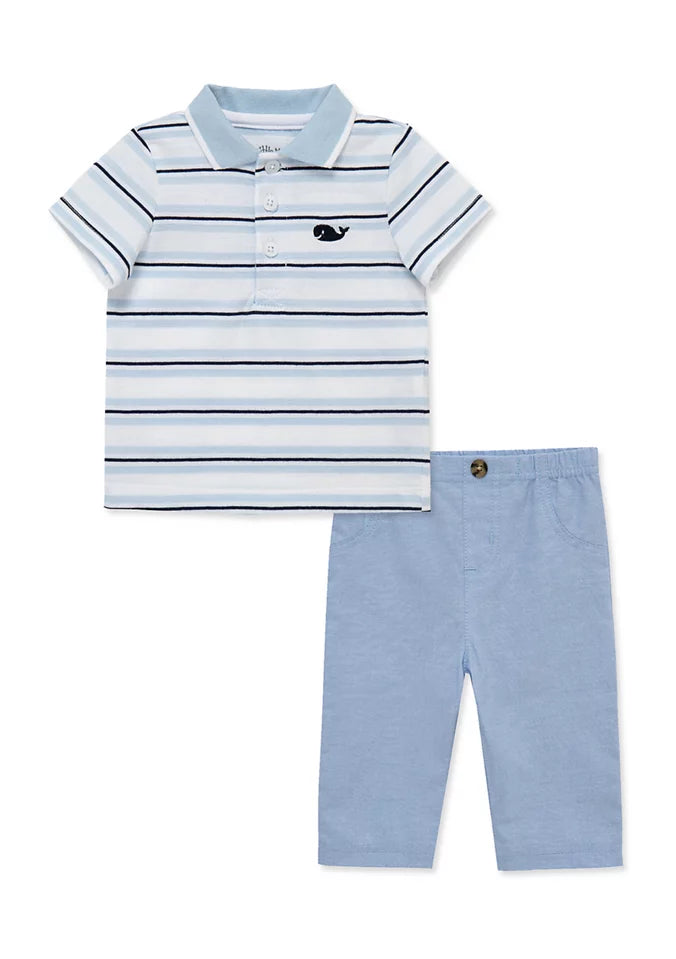 Baby Whale Polo Pant Set Little Me