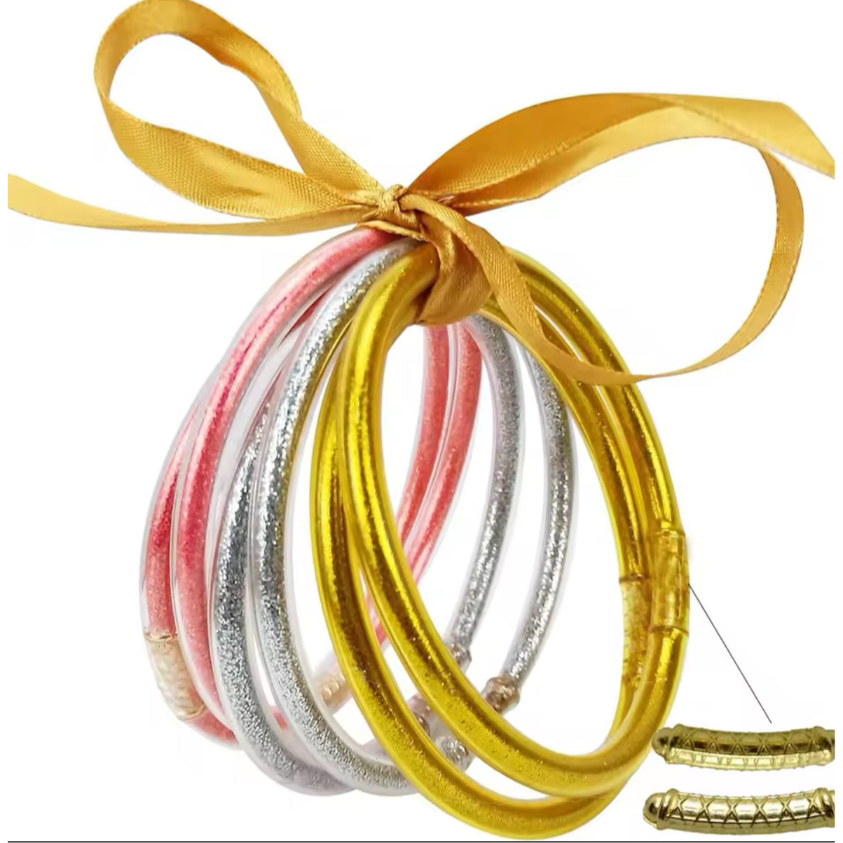 6pcs/set Extra Small Bangles PEEK A BOO