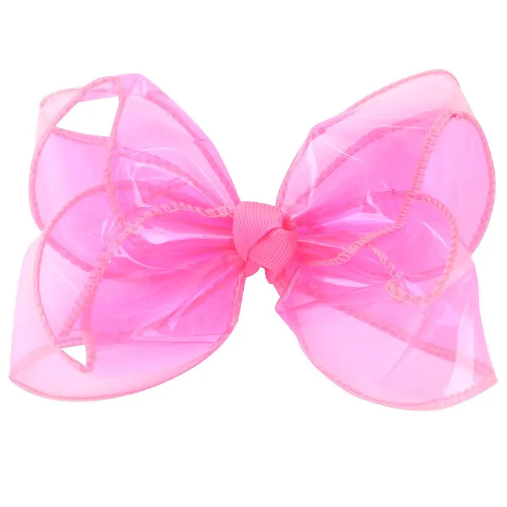 5'' swim pool hair bows hairclip kids jelly bow