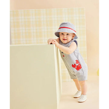 Crab Woven Sunsuit & Hat PEEK A BOO