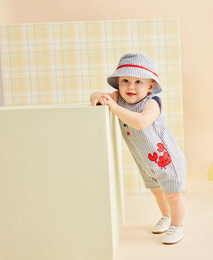 Crab Woven Sunsuit & Hat