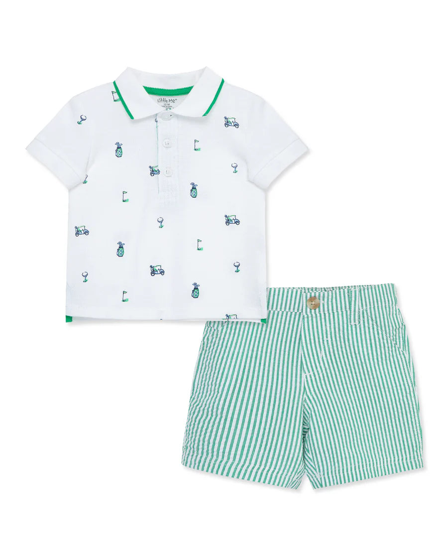 golf polo short set