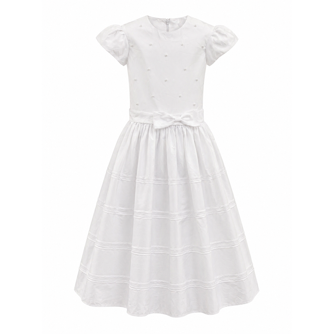 White Pearl First Communion Dress PEEK A BOO