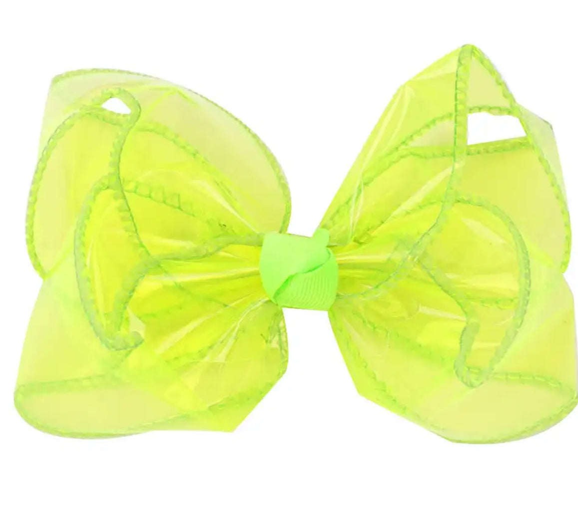 5'' swim pool hair bows hairclip kids jelly bow