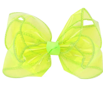 5'' Swim Pool Hair Bows Hairclip Kids Jelly Bow