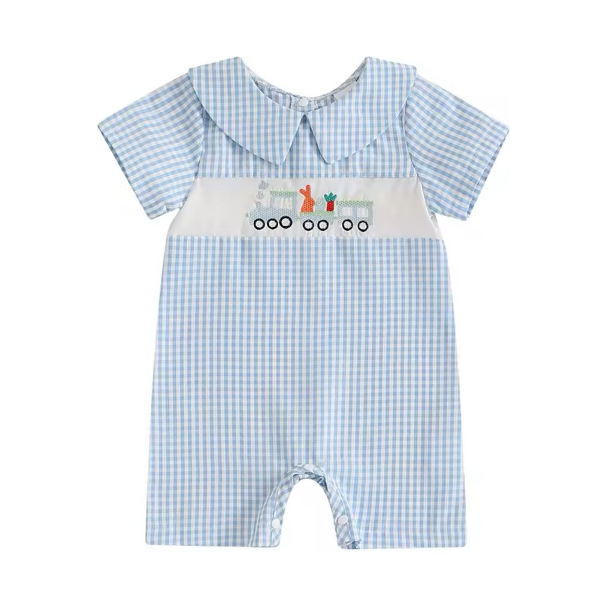 Blue Easter Romper PEEK A BOO