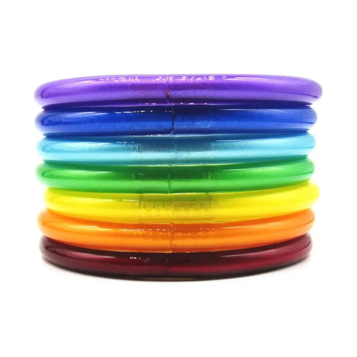 7pcs/Set  Bowknot Jelly Bangle PEEK A BOO