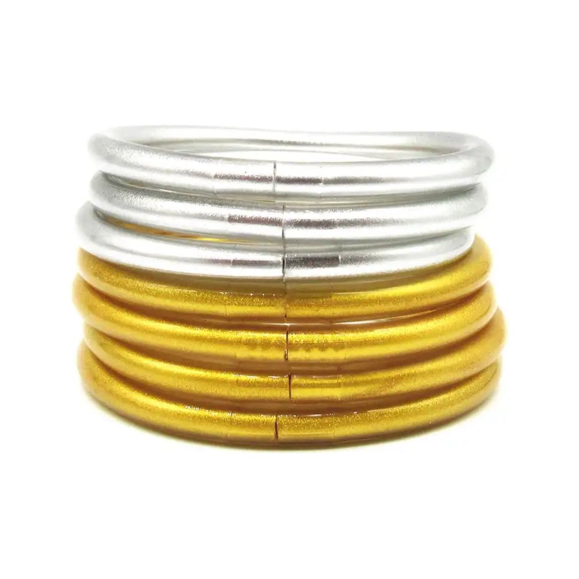 7pcs/Set  Bowknot Jelly Bangle PEEK A BOO