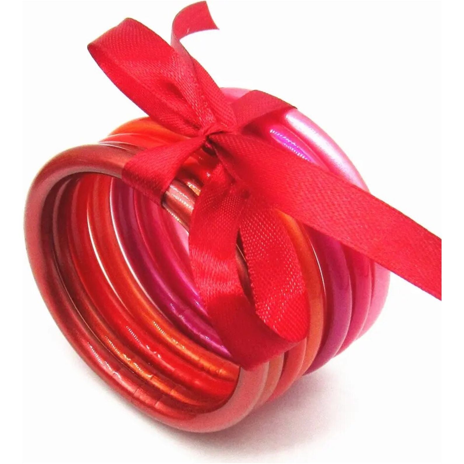 7pcs/Set  Bowknot Jelly Bangle PEEK A BOO