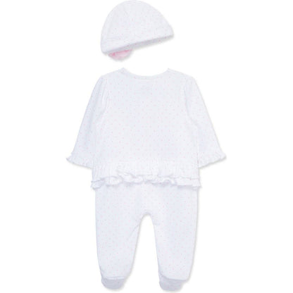 Breezy Ruffle Footie & Hat Set
