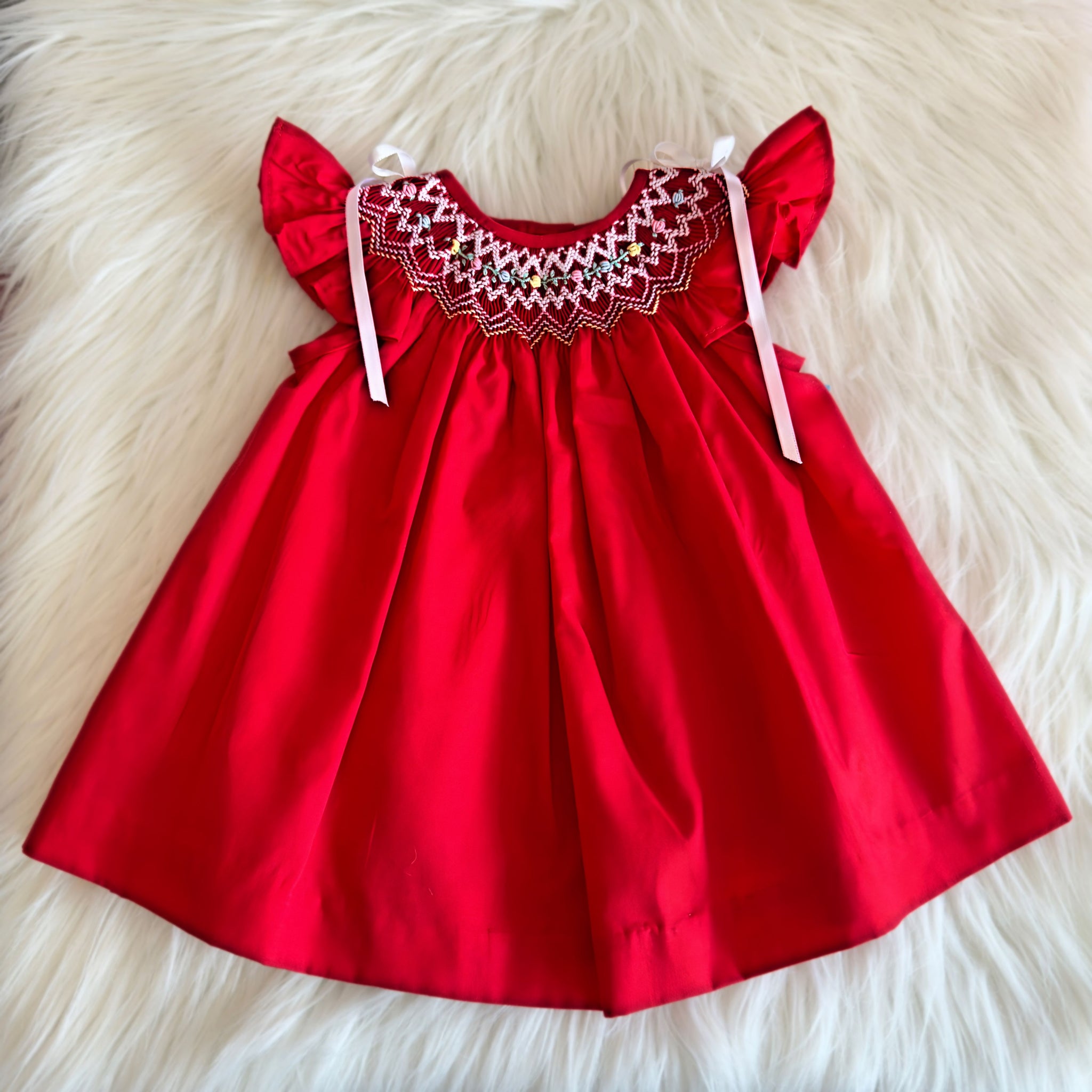 Red pastel flowers Jesucito PEEK A BOO