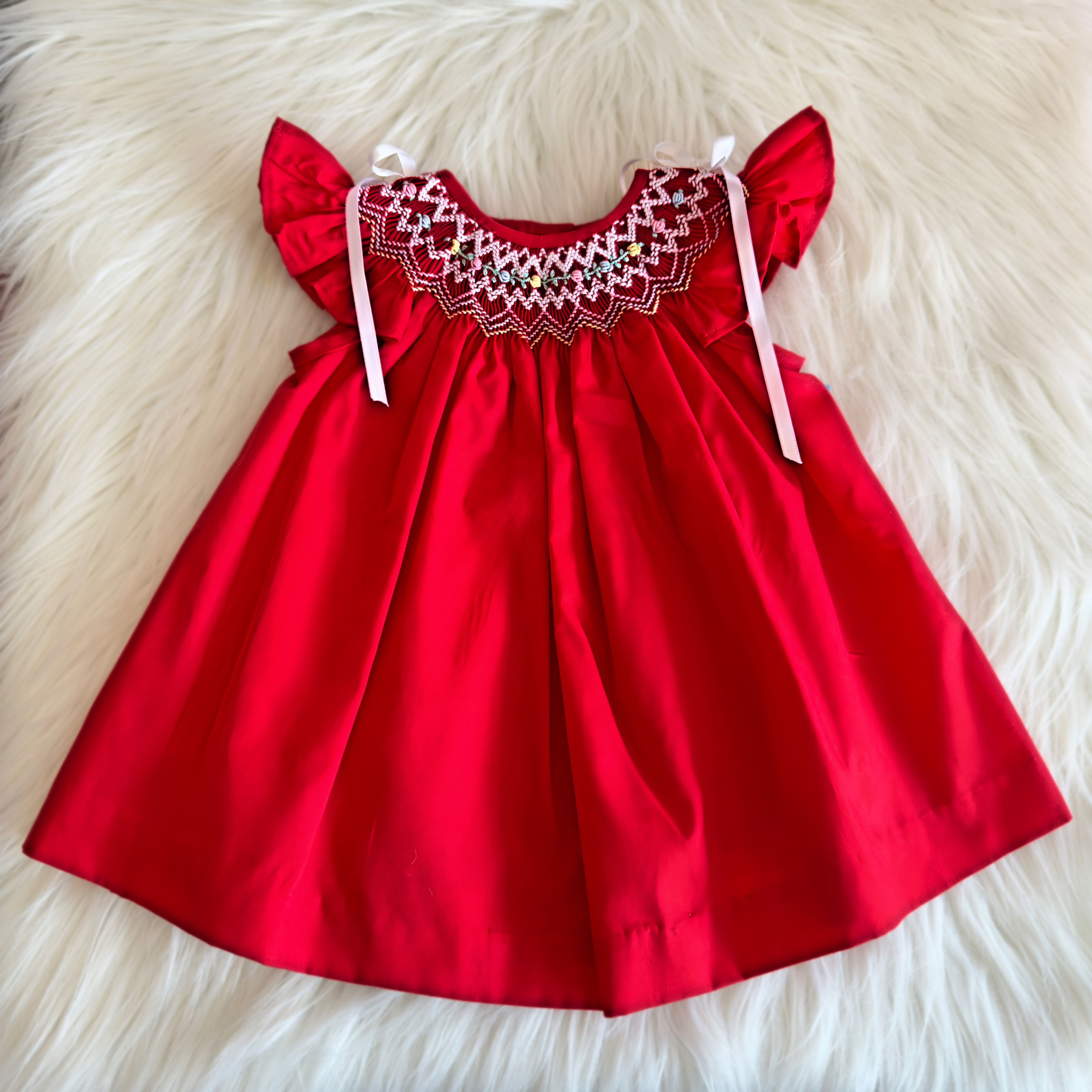 Red pastel flowers Jesucito PEEK A BOO