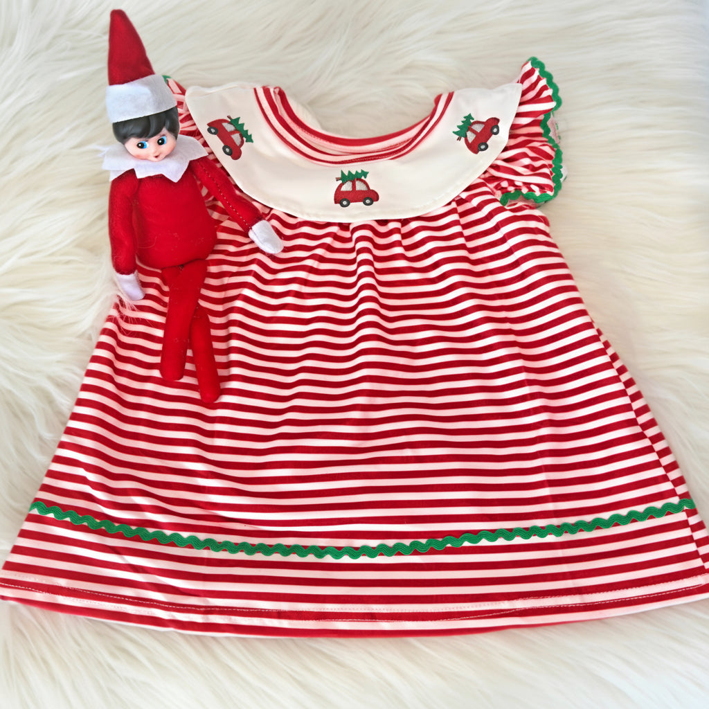 Christmas Truck Dress PEEK A BOO