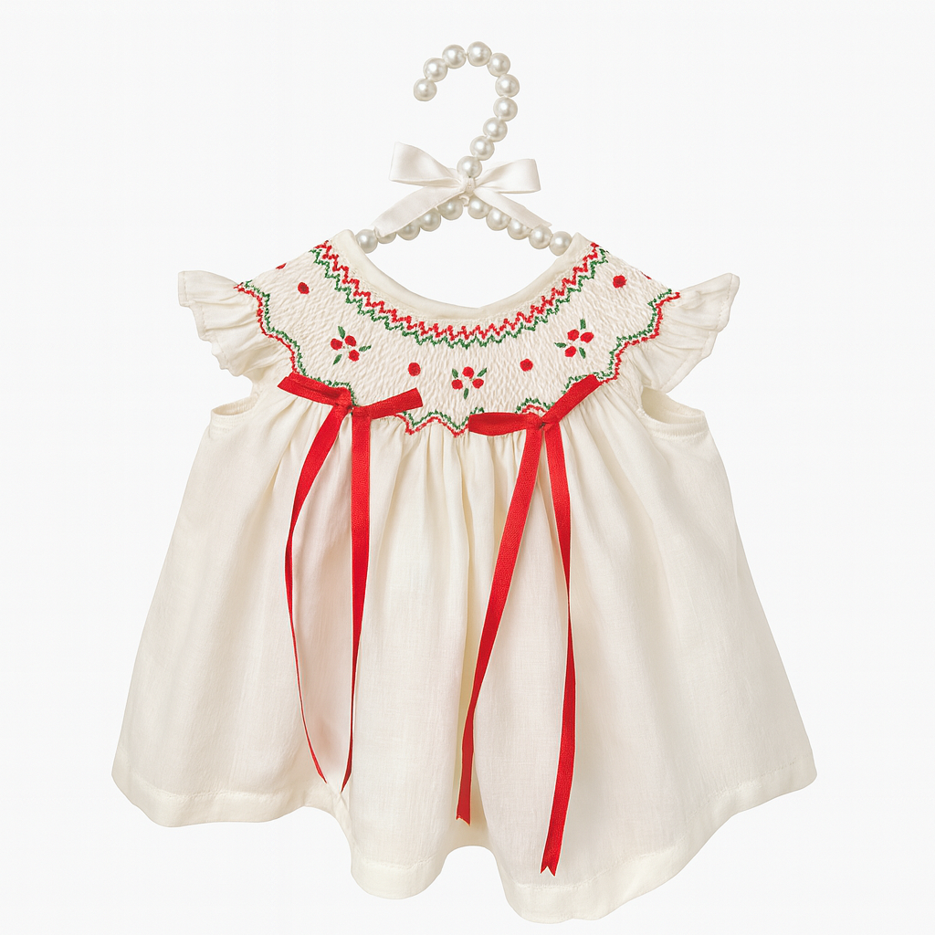 Classic Smocked Dress – Holiday Edition PEEK A BOO