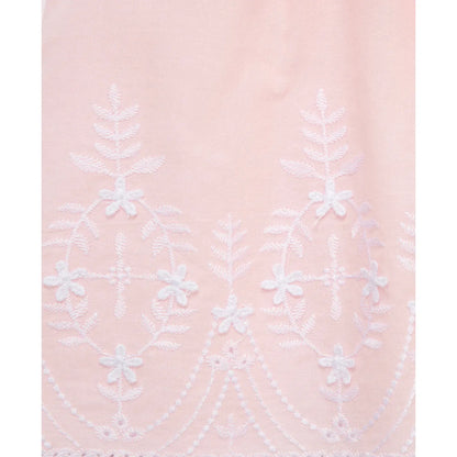 Pink Eyelet Woven Tunic Set