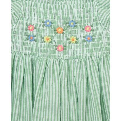 Green Embroidered Sundress with Panty